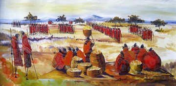 Ceremony from Africa Oil Paintings